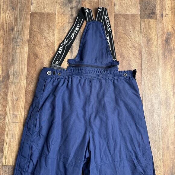 Vintage Spyder Snow Pants Bib Girls Size 20 Blue Skiing Winter Windbreaker‎ 3763 - Picture 11 of 16